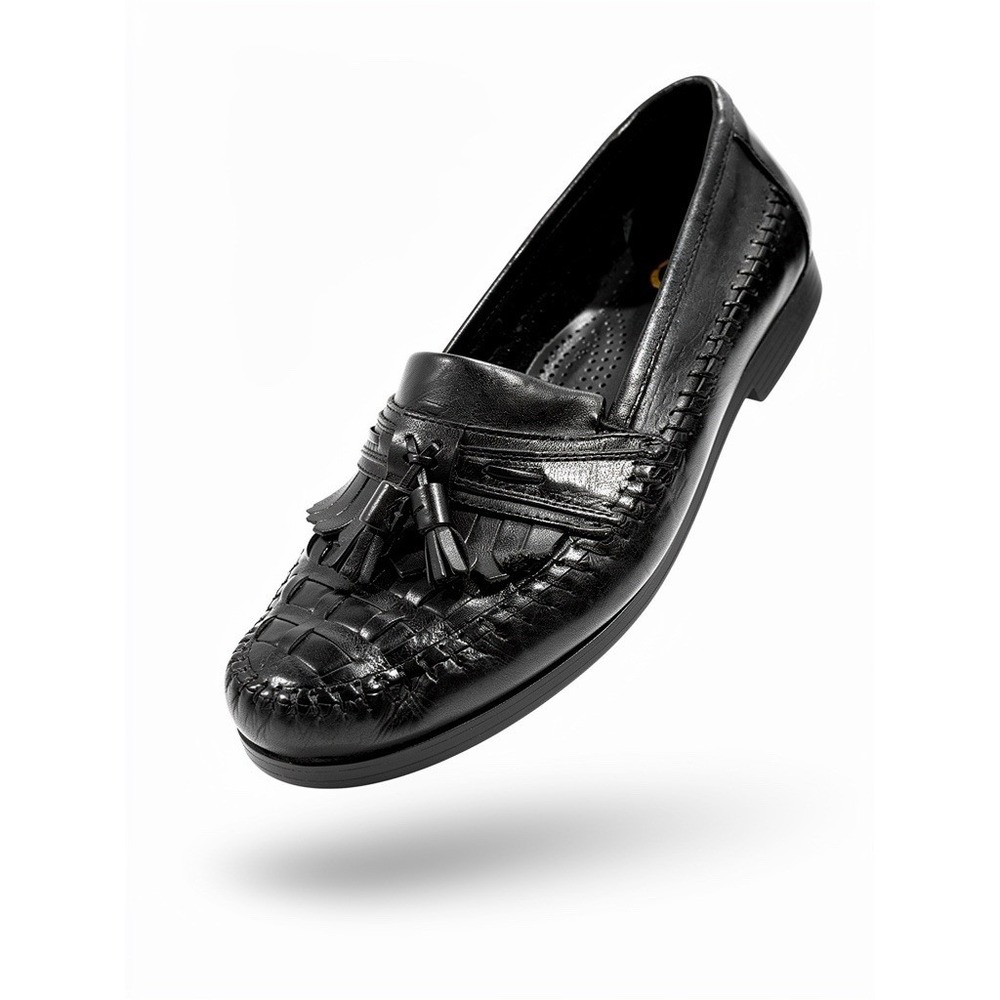 GIORGIO BRUTINI Men's‎ Clubhouse Slip On Leather Loafer SIZE 9 Black